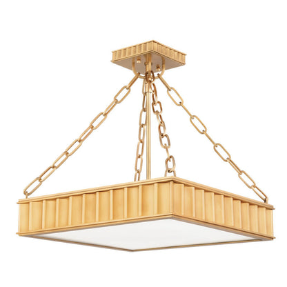 Hudson Valley Lighting Middlebury Semi Flush in Aged Brass 933-AGB