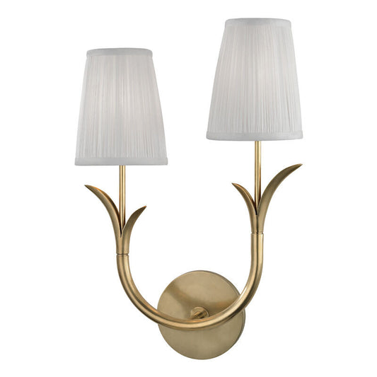 Hudson Valley Lighting Deering Wall Sconce in Aged Brass 9402L-AGB