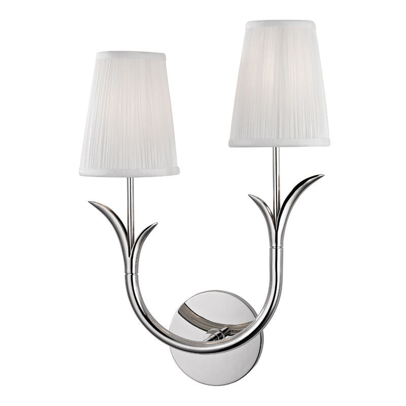 Hudson Valley Lighting Deering Wall Sconce in Polished Nickel 9402L-PN