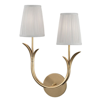 Hudson Valley Lighting Deering Wall Sconce in Aged Brass 9402R-AGB