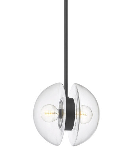 Hudson Valley Lighting Kert 2 Light Pendant in Black Brass 9412-BBR