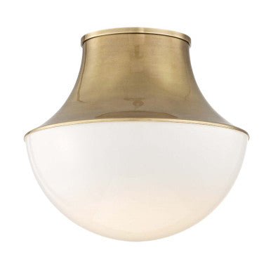 Hudson Valley Lighting Lettie Flush Mount in Aged Brass 9415-AGB