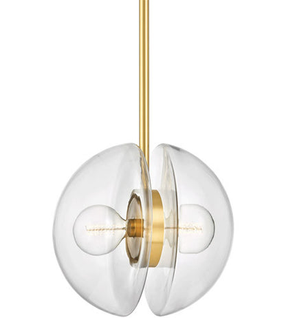 Hudson Valley Lighting Kert 2 Light Pendant in Aged Brass 9417-AGB