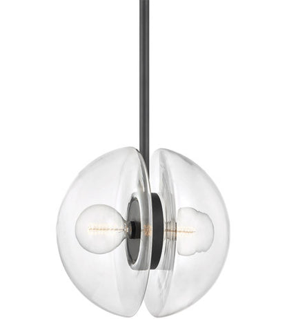 Hudson Valley Lighting Kert 2 Light Pendant in Black Brass 9417-BBR