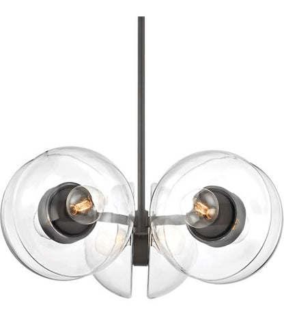 Hudson Valley Lighting Kert 6 Light Chandelier in Black Brass 9439-BBR