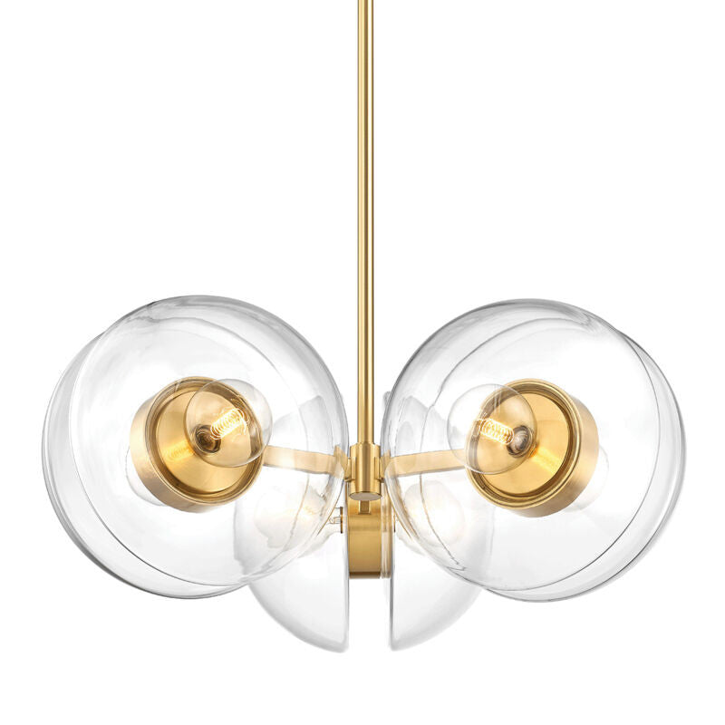 Hudson Valley Lighting Kert Chandelier in Aged Brass 9439-AGB