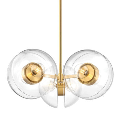 Hudson Valley Lighting Kert Chandelier in Aged Brass 9439-AGB