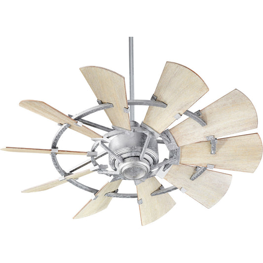 Quorum Windmill Ceiling Fan in Galvanized 94410-9