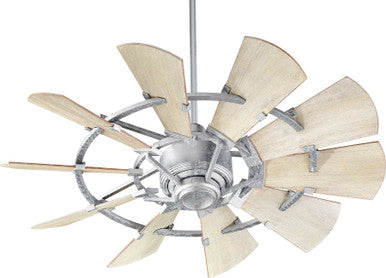 Quorum Windmill Ceiling Fan in Galvanized 94410-9