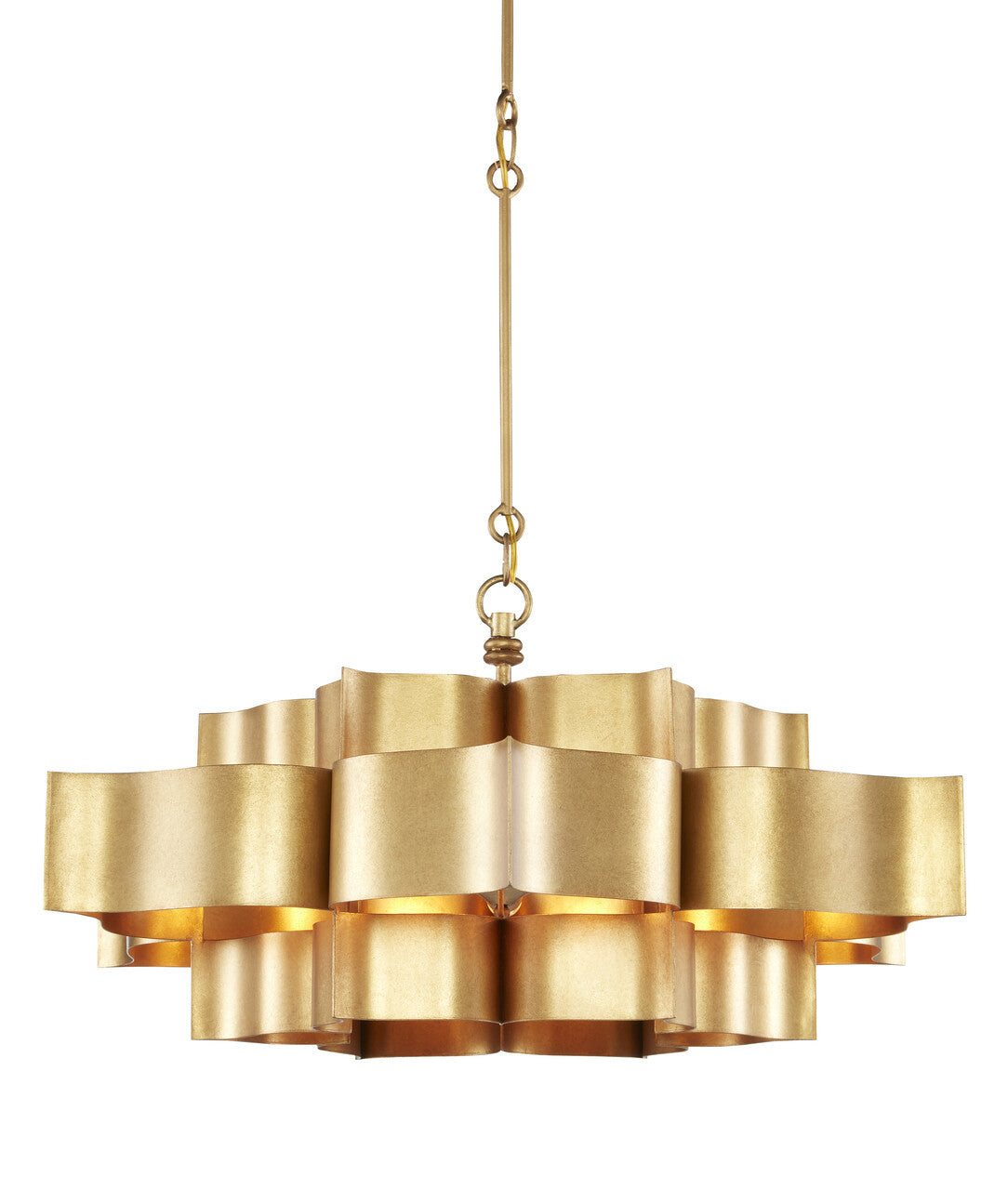 Currey & Co. Grand Lotus Large Gold Chandelier 9494