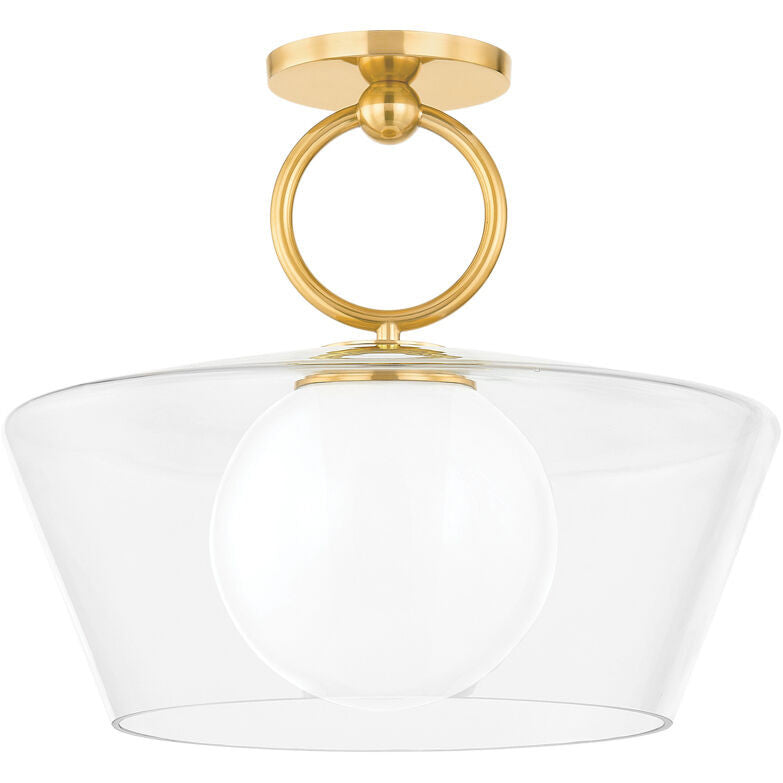 Hudson Valley Lighting Elmsford Pendant in Aged Brass 9517-AGB