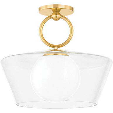 Hudson Valley Lighting Elmsford Pendant in Aged Brass 9517-AGB