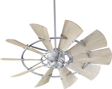 Quorum Windmill Ceiling Fan in Galvanized 95210-9