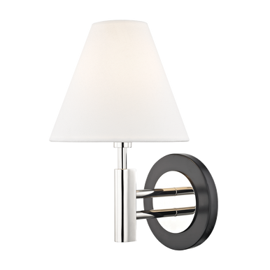 Mitzi 1 Light Wall Sconce in Polished Nickel/Black H264101-PN/BK