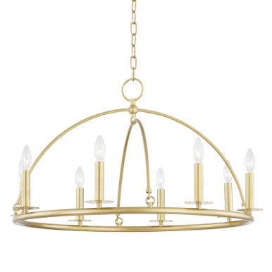 Hudson Valley Lighting Howell Chandelier in Aged Brass 9532-AGB