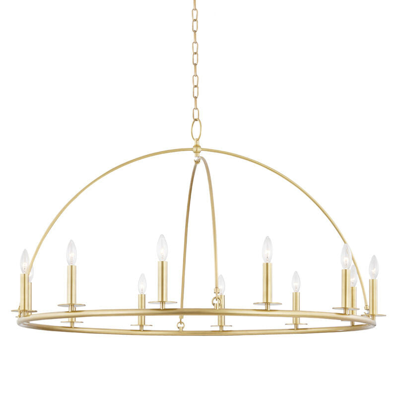 Hudson Valley Lighting Howell Chandelier in Aged Brass 9547-AGB