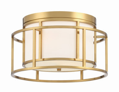 Crystorama Brian Patrick Flynn for Crystorama Hulton 2 Light Luxe Gold Ceiling Mount 9590-LG