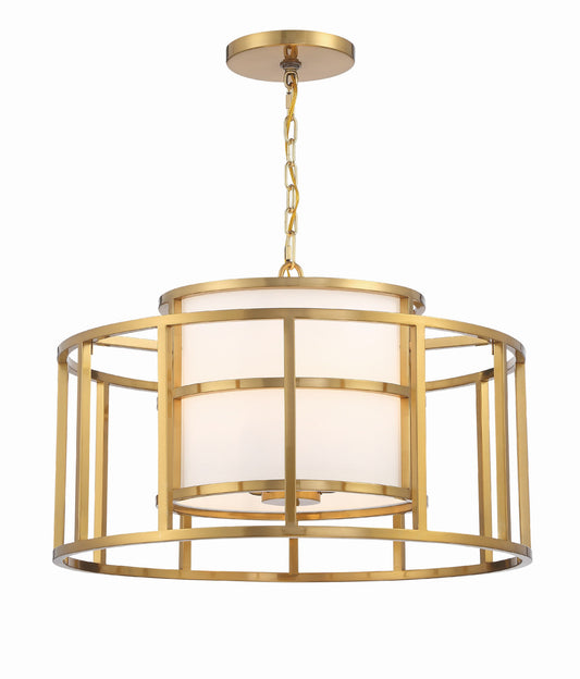 Crystorama Brian Patrick Flynn for Crystorama Hulton 5 Light Luxe Gold Chandelier 9595-LG