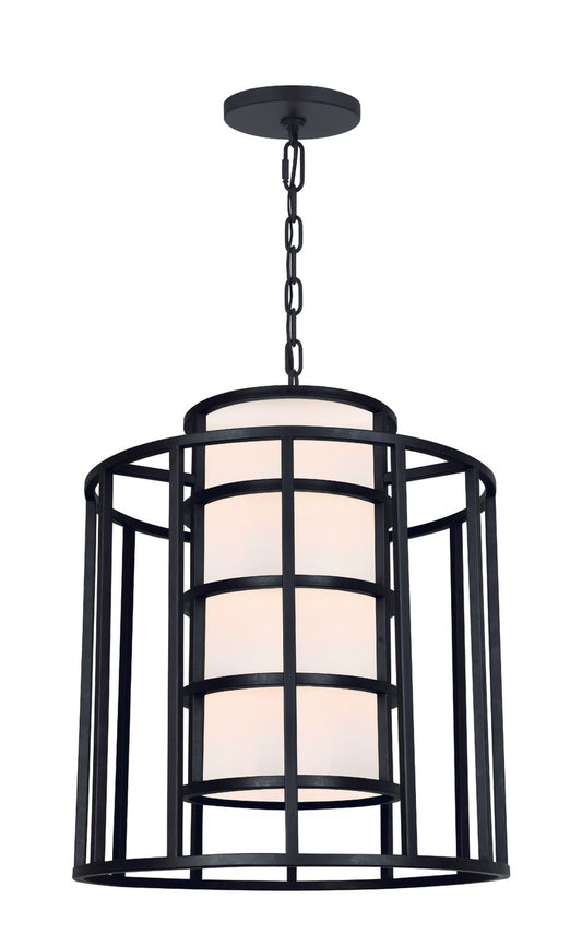 Crystorama Brian Patrick Flynn for Crystorama Hulton 6 Light Matte Black Chandelier 9597-MK