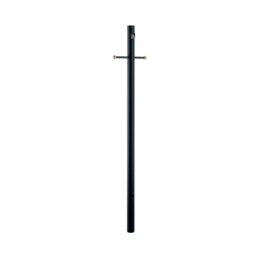 Acclaim Lighting 7-ft Black Direct Burial Post With Photocell And Cross Arm in Matte Black 96-320BK