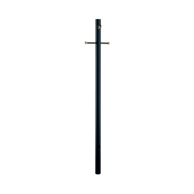 Acclaim Lighting 7-ft Black Direct Burial Post With Photocell And Cross Arm in Matte Black 96-320BK