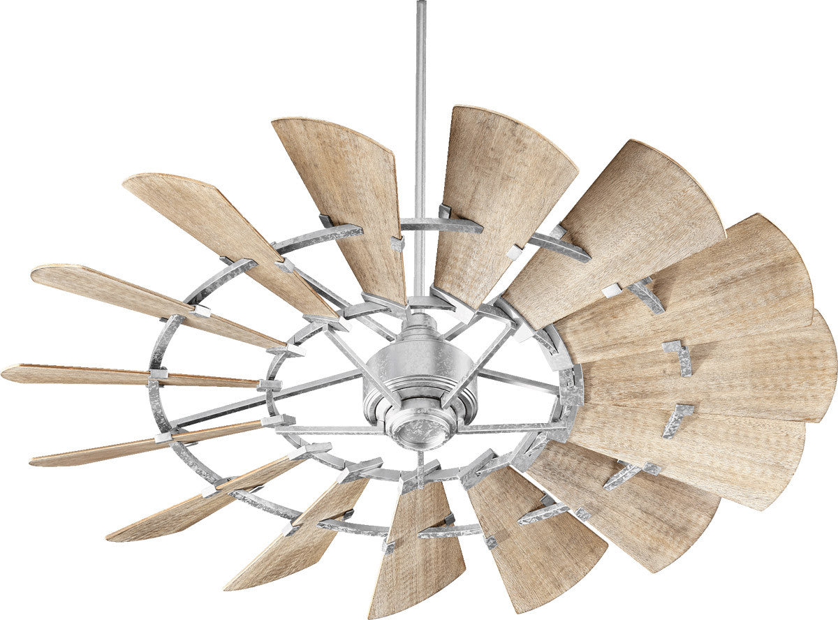 Quorum Windmill Ceiling Fan in Galvanized 96015-9