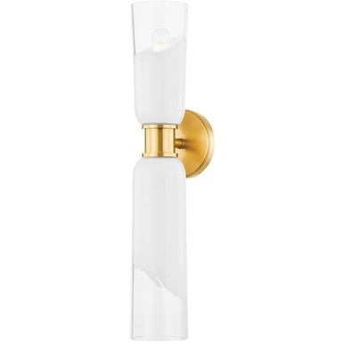 Hudson Valley Lighting Wasson Wall Sconce in Aged Brass 9602-AGB