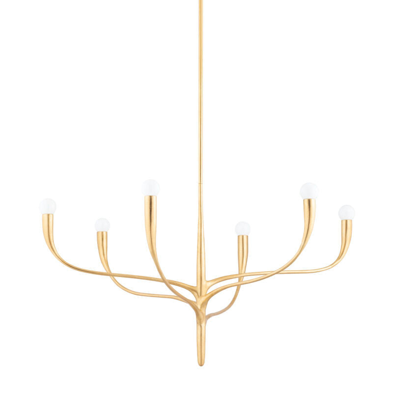 Hudson Valley Lighting Labra Chandelier in Vintage Gold Leaf 9606-VGL