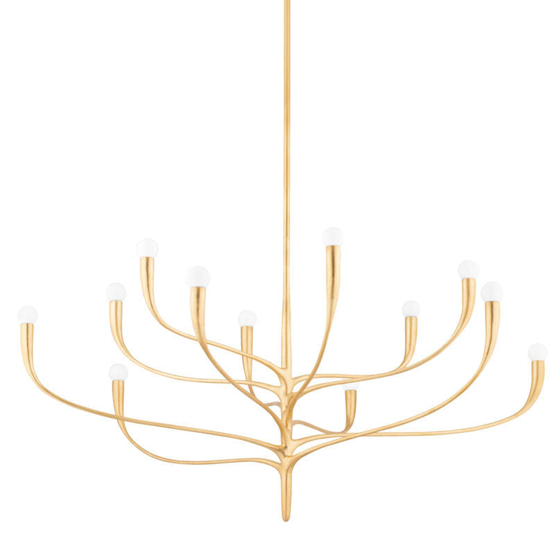 Hudson Valley Lighting Labra Chandelier in Vintage Gold Leaf 9612-VGL