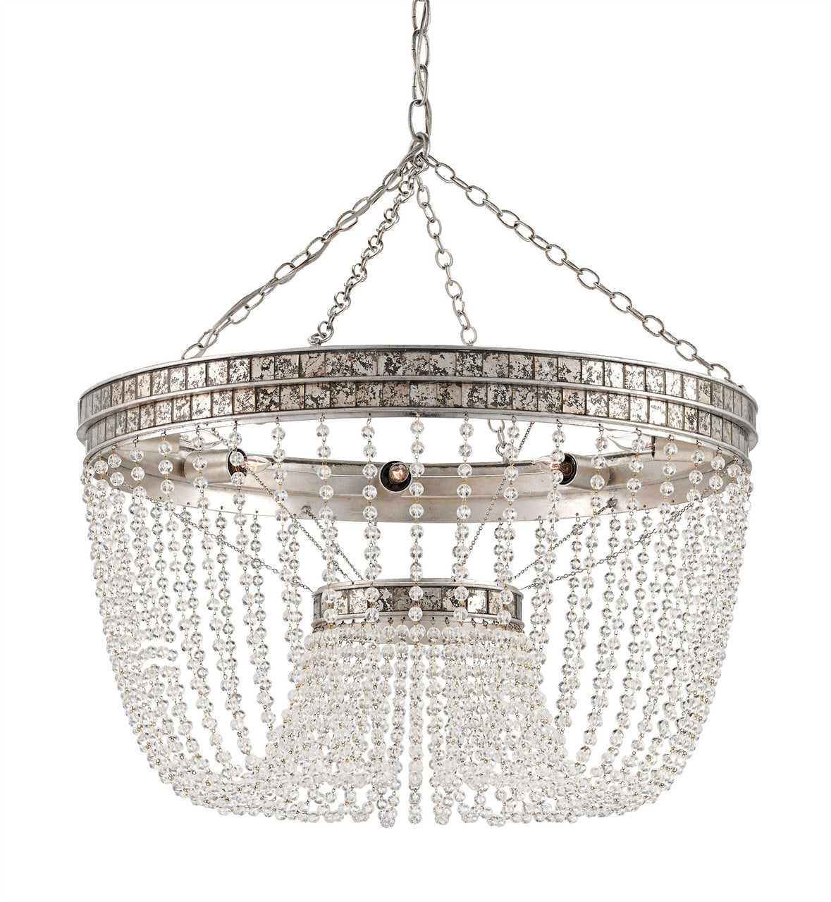 Currey & Co. Highbrow Beaded Glass Chandelier 9685