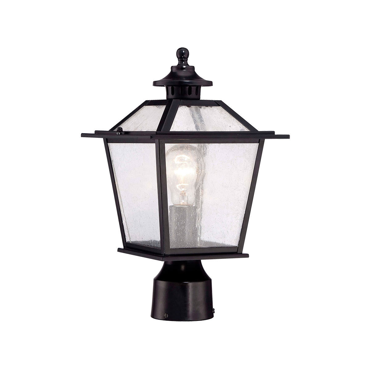 Acclaim Lighting Salem 1-Light Matte Black Post Mount Light in Matte Black 9707BK