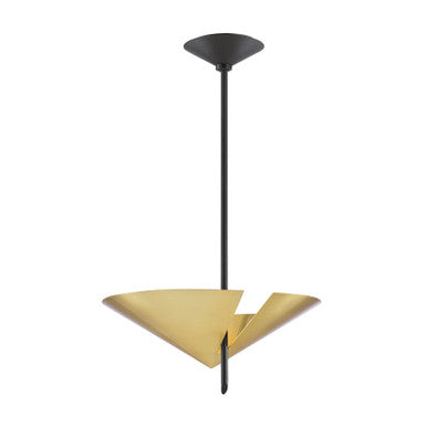 Hudson Valley Lighting Equilibrium Pendant in Aged Brass/black 9711-AGB/BK