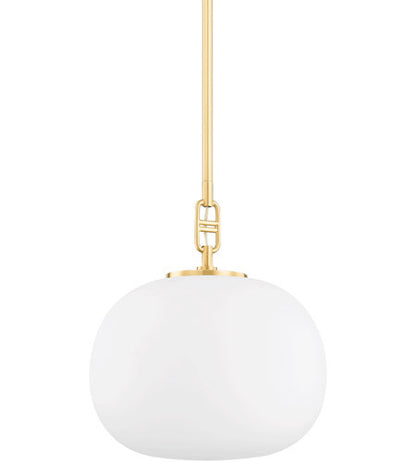 Hudson Valley Lighting Ingels 1 Light Pendant in Aged Brass 9717-AGB