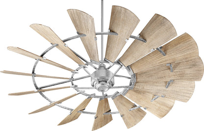 Quorum Windmill Ceiling Fan in Galvanized 97215-9