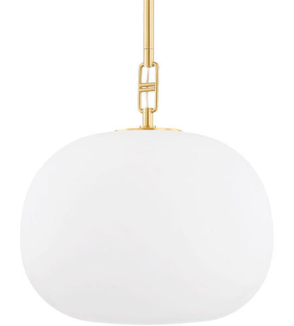 Hudson Valley Lighting Ingels 1 Light Pendant in Aged Brass 9726-AGB