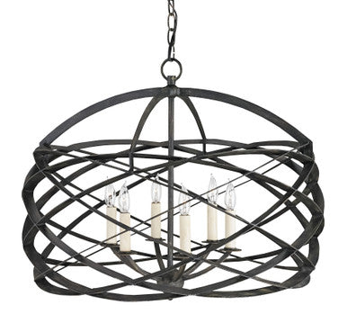 Currey & Co. Horatio Black Chandelier 9729