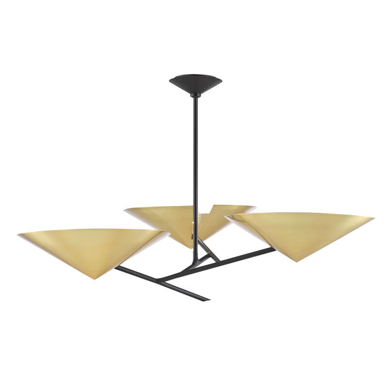 Hudson Valley Lighting Equilibrium Chandelier in Aged Brass/black 9740-AGB/BK