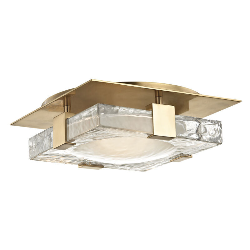 Hudson Valley Lighting Bourne Semi-Flush in Aged Brass 9811-AGB