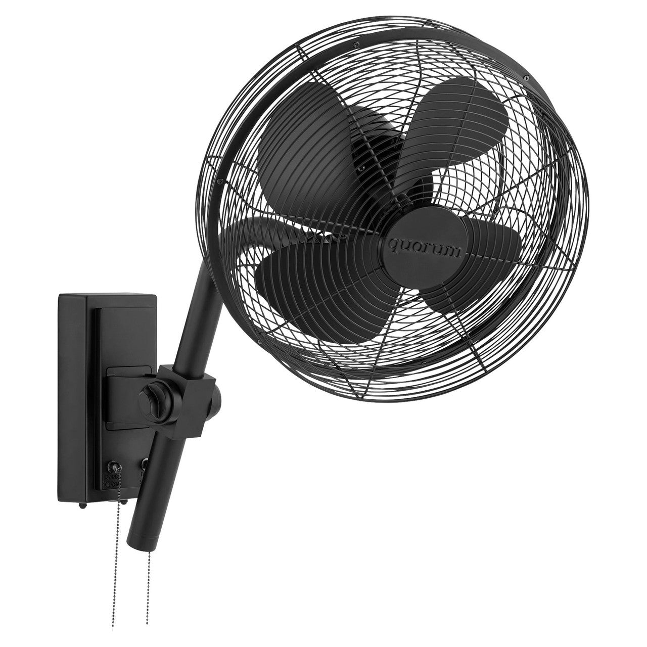 Quorum  Cyprus 13" Wall Fan - Matte Black 98134-59