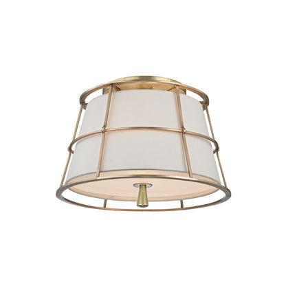 Hudson Valley Lighting Savona Semi Flush in Aged Brass 9814-AGB