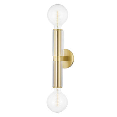 Hudson Valley Lighting Gilbert Wall Sconce in Aged Brass 9842-AGB