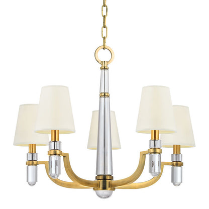 Hudson Valley Lighting Dayton Chandelier in Aged Brass 985-AGB-WS