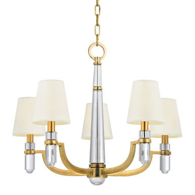 Hudson Valley Lighting Dayton Chandelier in Aged Brass 985-AGB-WS