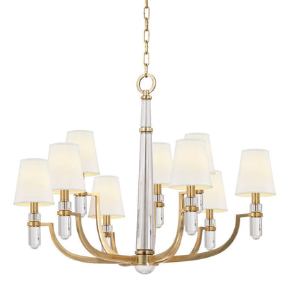 Hudson Valley Lighting Dayton Chandelier in Aged Brass 989-AGB-WS