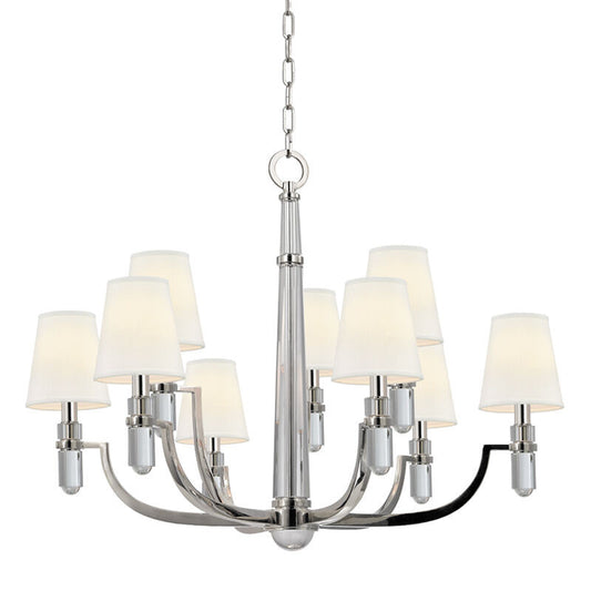 Hudson Valley Lighting Dayton Chandelier in Polished Nickel 989-PN-WS