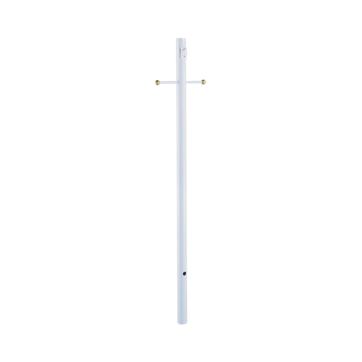 Acclaim Lighting 7-ft White Direct Burial Post With Outlet And Cross Arm in Gloss White 98WH