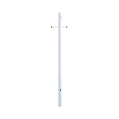 Acclaim Lighting 7-ft White Direct Burial Post With Outlet And Cross Arm in Gloss White 98WH