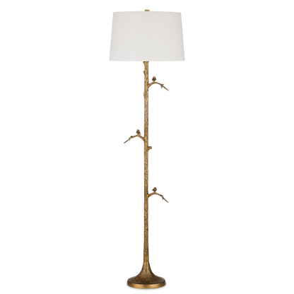 Currey & Co. Piaf Brass Floor Lamp 8000-0150