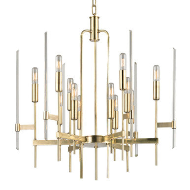 Hudson Valley Lighting Bari Chandelier in Aged Brass 9912-AGB