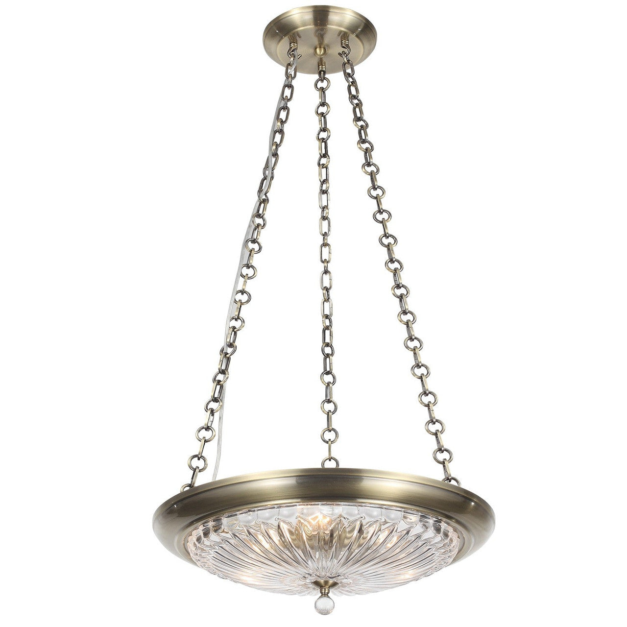 Crystorama Celina 3 Light Antique Brass Mini Chandelier 9943-AB